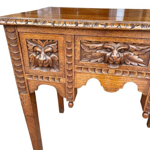 Carved Oak Side Table image-3