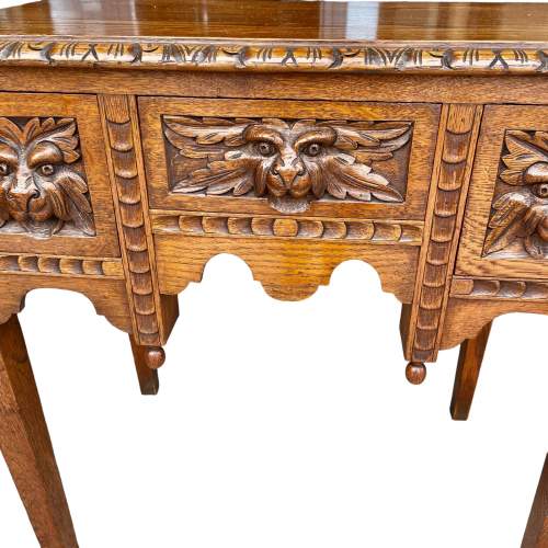 Carved Oak Side Table image-5