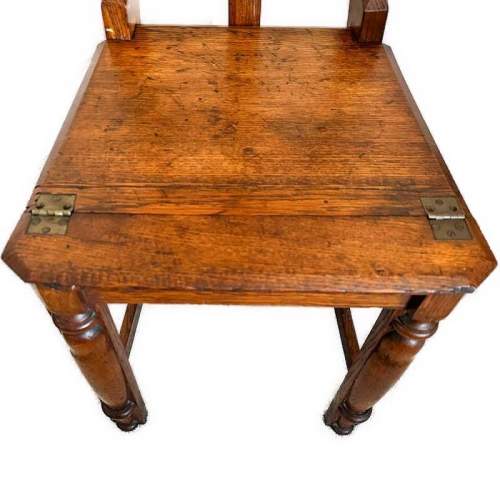 Gothic English Oak Metamorphic Library Steps Chair image-6
