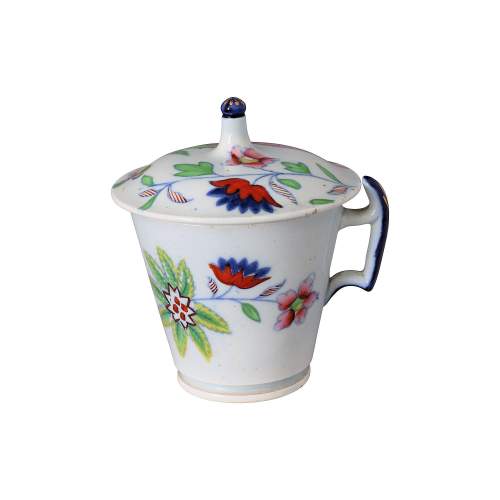 Georgian Pearlware Pottery Custard Cup and Cover image-2