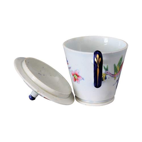 Georgian Pearlware Pottery Custard Cup and Cover image-4