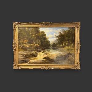 George Augustus Williams Oil on Canvas Landscape