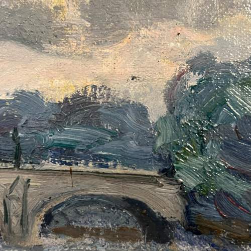 Thames Tie-Up Oil on Board by Franklin White image-2