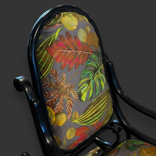 Early 20th Century Ebonised Bentwood Rocking Chair image-3