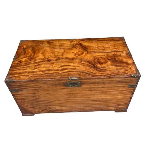 19th Century Military Camphor Wood Chest image-1