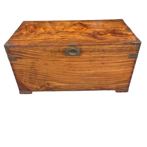 19th Century Military Camphor Wood Chest image-5
