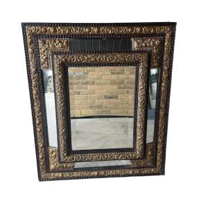 19th Century Ebonised Wall Mirror