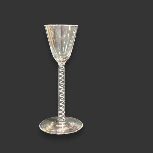 Small Cordial Glass with Opaque Twist Stem image-1