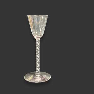 Small Cordial Glass with Opaque Twist Stem