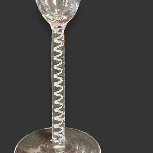 Small Cordial Glass with Opaque Twist Stem image-3