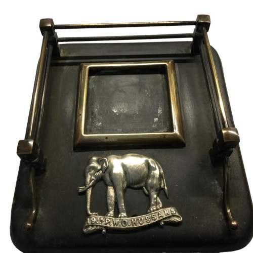 19th Century Royal Hussars Officers Inkwell and Stand image-4