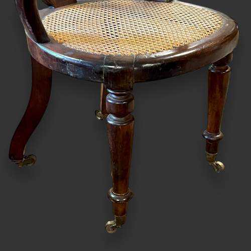 William IV Mahogany Bergere Desk Chair image-6