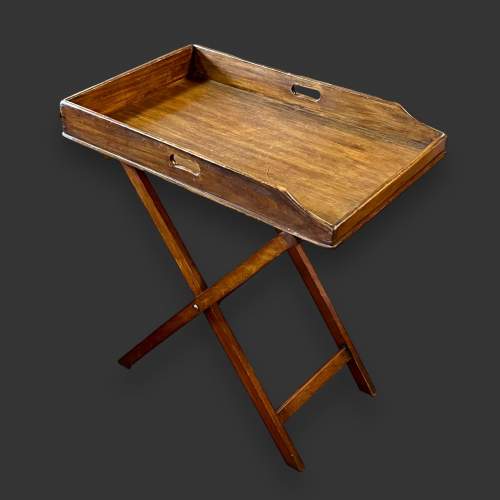 Early Victorian Mahogany Butlers Tray on Stand image-1