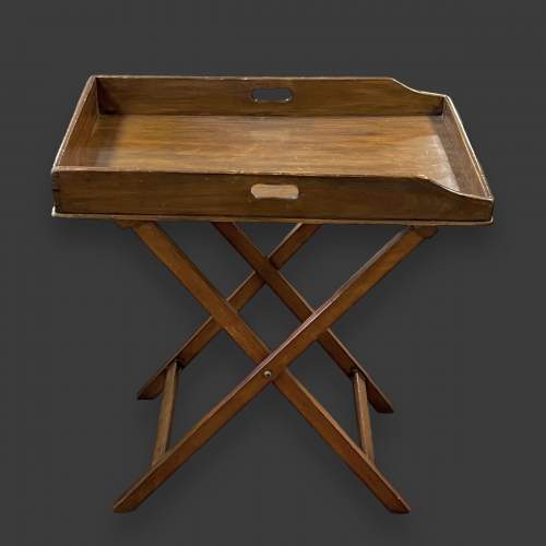 Early Victorian Mahogany Butlers Tray on Stand image-2