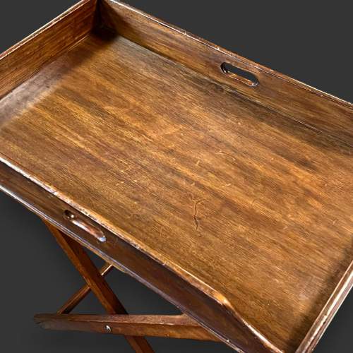 Early Victorian Mahogany Butlers Tray on Stand image-3