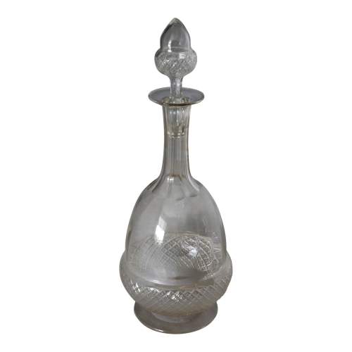 Edwardian Glass Acorn Decanter and Stopper image-2