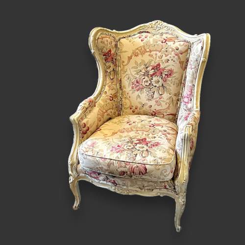 French Upholstered Chair in Bennison Fabric image-2