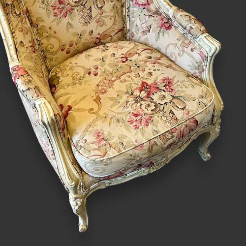 French Upholstered Chair in Bennison Fabric image-5