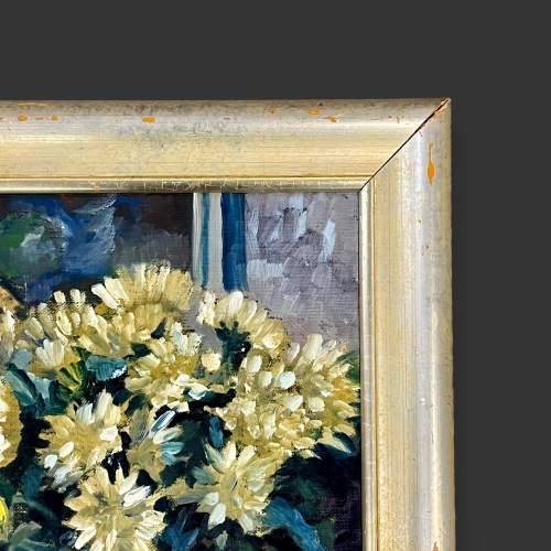 Vintage Signed Original Oil on Board of Painting of Flowers image-4