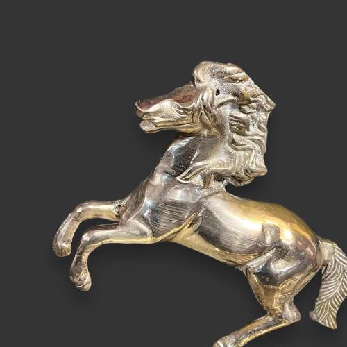 Silver Metal Horse Inkwell image-3