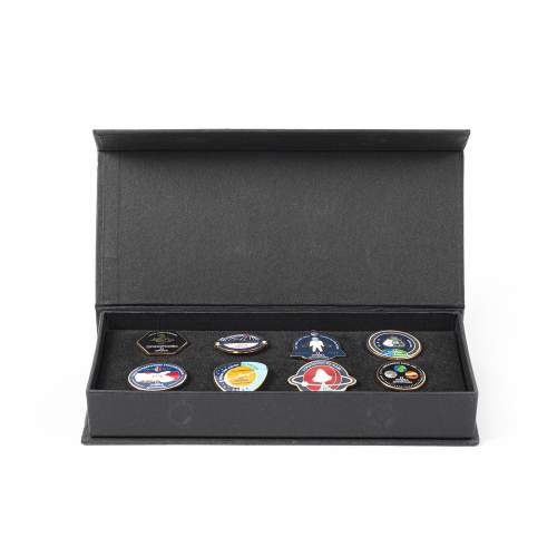 Scarce Full Set of Omega 50th Anniversary Metal Pin Badges image-3
