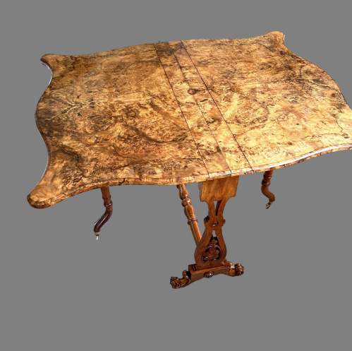 A Victorian Burr Walnut Sutherland Table image-2
