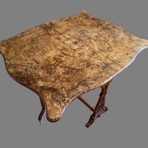 A Victorian Burr Walnut Sutherland Table image-4