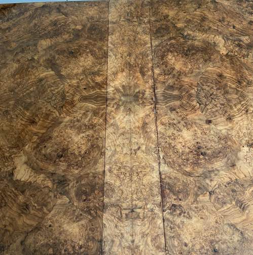 A Victorian Rectangular Burr Walnut Sutherland Table image-4