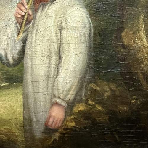 Early 19th Century Oil on Canvas Portrait of a Peasant Boy image-3