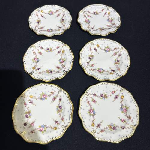 Set of Six Royal Crown Derby Antoinette Tea Plates image-3