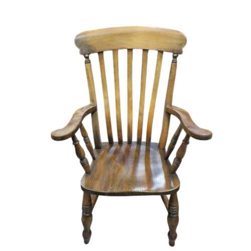 Victorian Oak High Back Stick Chair image-1