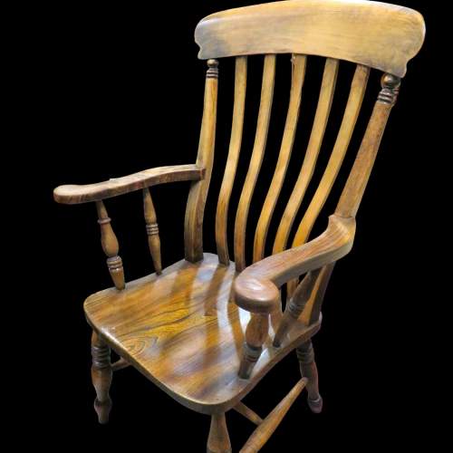 Victorian Oak High Back Stick Chair image-2