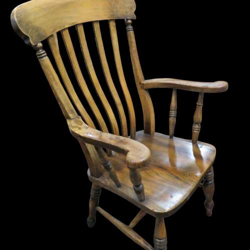 Victorian Oak High Back Stick Chair image-3