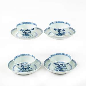 Antique Chinese Nanking Cargo Teabowls and Saucers