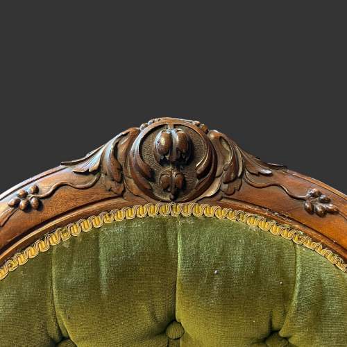 19th Century Walnut Open Framed Armchair image-3
