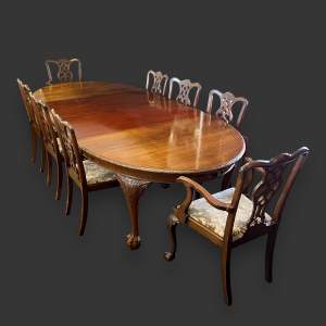 Victorian Extending Dining Table with Eight Chairs