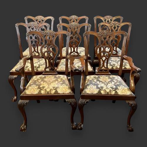 Victorian Extending Dining Table with Eight Chairs image-6