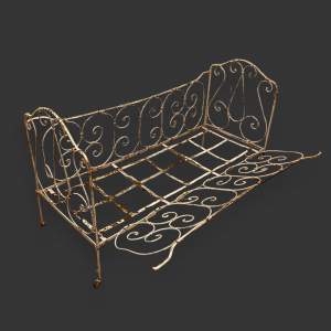 Vintage French Wrought Iron Bed