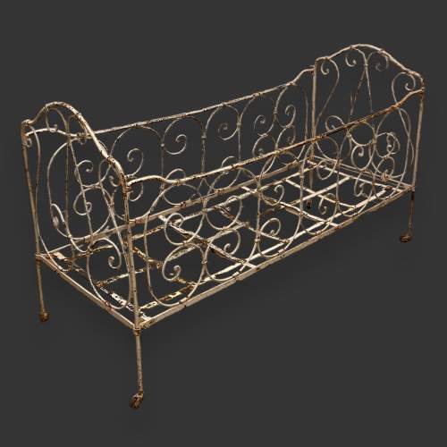 Vintage French Wrought Iron Bed image-2
