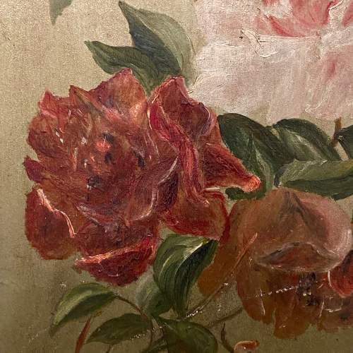Vintage Floral Oil Painting image-3