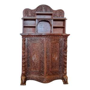 Anglo Indian Carved Hardwood Chiffonier