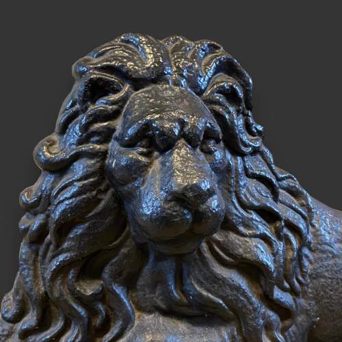 Mid 19th Century Cast Iron Lion and Unicorn Fire Andirons image-4