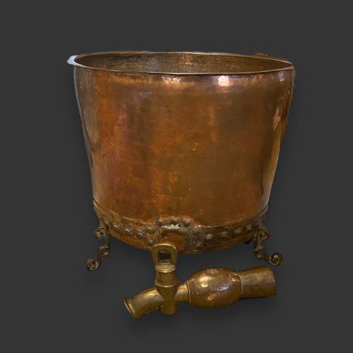 Huge 18th Century Copper Cauldron image-1