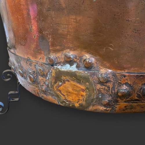 Huge 18th Century Copper Cauldron image-4