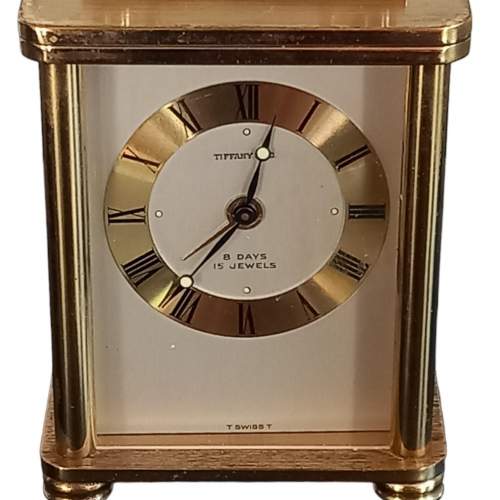 Vintage 20th Century Tiffany Carriage Clock image-2
