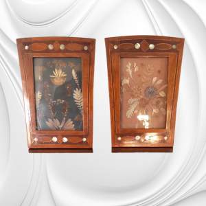 Pair of Art Nouveau Frames with Mother Of Pearl Inlay