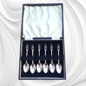 Art Deco Silver Spoons. Sheffield 1938