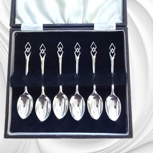 Art Deco Silver Spoons. Sheffield 1938 image-3