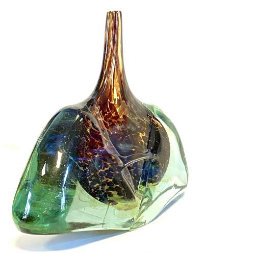 Mdina Glass Signed Axe Head Vase image-2