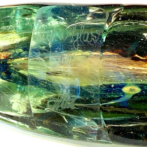 Mdina Glass Signed Axe Head Vase image-4